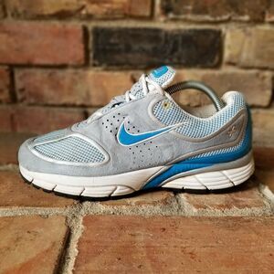 Nike Air Zoom Plus Womens 9.5 Blue Gray Running Shoes Sneakers